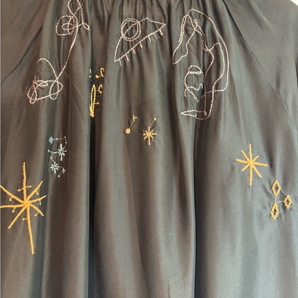 Johnny Was CALME YOGI EMBROIDERED FRIDAY DRESS - BLACK - Picture 8 of 9